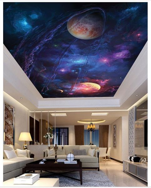 Personalizzato grande soffitto murale carta da parati 3D stereo cielo universo spazio alieno soggiorno Zenith murale foto murale soffitto decorazione sfondi