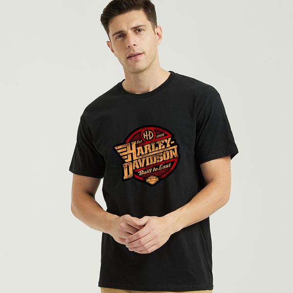 

GILAG contton T shirt Harley мотоцикл Винтаж T Shirt топы с коротким рукавом старинные тройники ретро Мужская одежда мода уличная