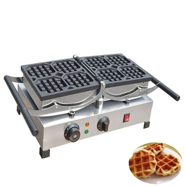 BEIJAMEI Kommerzielle Nutzung Antihaft 110 v 220 v Elektrische Quadratische Belgische Waffeleisen Rotary Waffel Maschine Preis