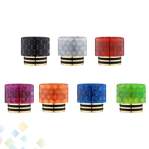 

Stainless Steel Gilding Epoxy Resin Snake Pattern 810 Drip Tips Wave Mouthpiece for TFV8 TFV12 Prince Atomizer DHL Free
