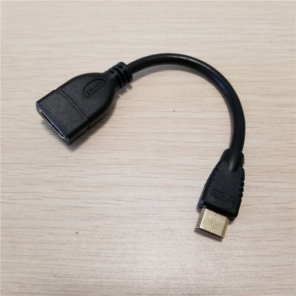 

10pcs/lot mini hdmi male to mini hdmi female adapter data cable black 15cm