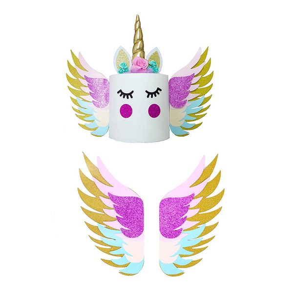 

unicorn wings wedding cake er for decor mariage valentines day decoration wing cake er party supplies baking accessoires
