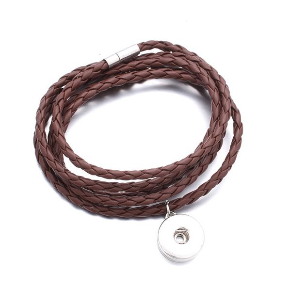 

noosa 4 цвет плетеный искусственная кожа оснастки браслеты для женщин 18 мм оснастки кнопки браслет имбирь щелкает ювелирные изделия, Golden;silver