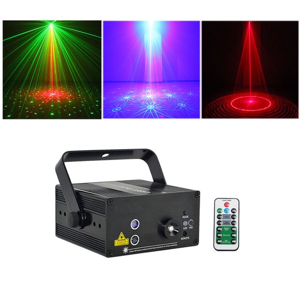 Mini 16 RG Padrões Laser Projector Stage Equipamento Luz 3W Azul LED Mixing efeito DJ KTV Show Holiday Laser Stage Iluminação L16RG