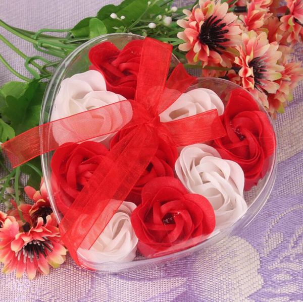 

washing cleaning bath rose flower paper petals soap gift organtic wedding gift favor multicolor soap lx3906