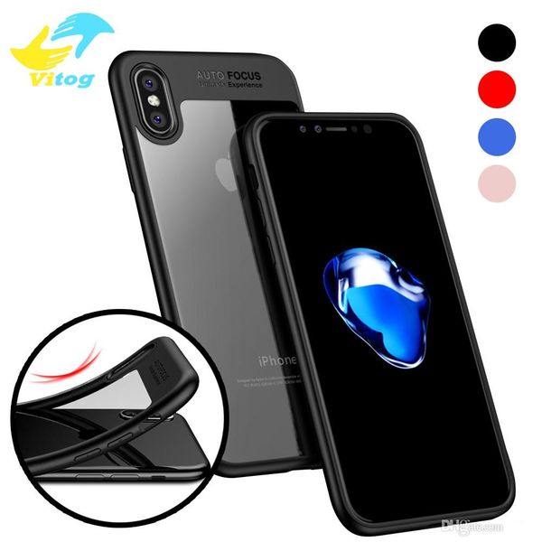 

full protective case for iphone x iphone 8 8plus tpu & pc hard clear slim back cover for apple iphone x case iphonex