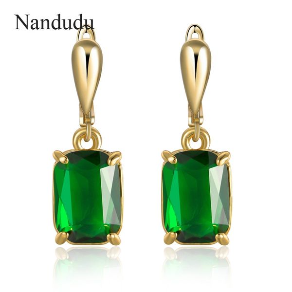 

nandudu new arrival green austrian crystal drop earring women girl wedding dangle earrings fashion jewelry gift ce234, Silver