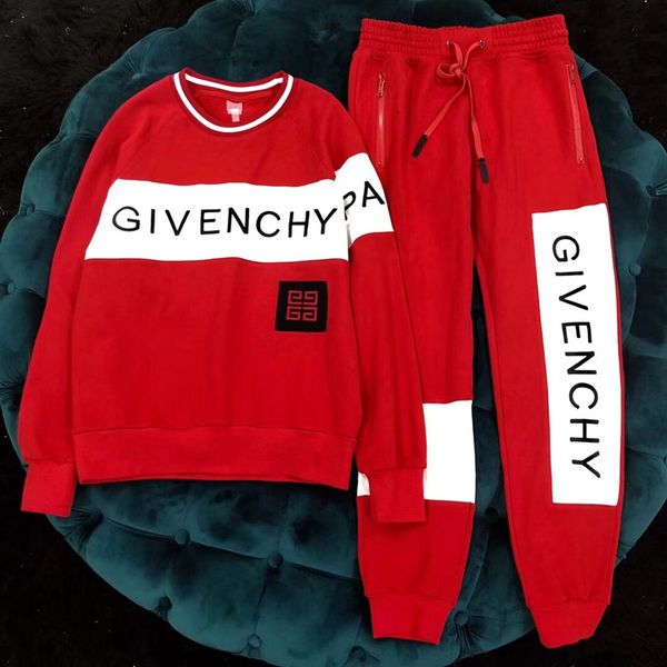 

2018 fashion designer brand men clothing mens jogging tracksuits letter print embroidery casual sports suit t207, Black;blue