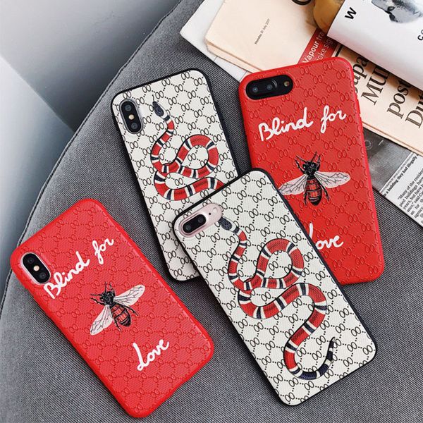 

fashion snake bee animal silicon soft case for iphone xs max xr 6 6s plus 7 7plus 8 8plus x 10 phone case cover coque hull with lanyard