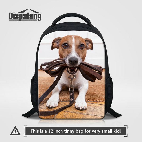 

little boy girl fashion backpack to school 12 inch mini schoolbag for 0-5 year old children animals dog panda print mochilas escolar bagpack