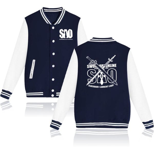 

sword art online sao jackets mens baseball hoodies 2018 brand new spring male jacket men hip hop streetwear plus size xxs-4xl, Black;brown