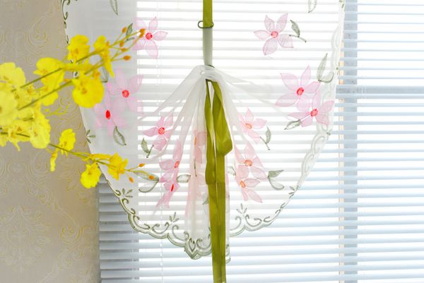 

2018 window curtain room sheer drape panel floral scarf sheer valance new window curtains