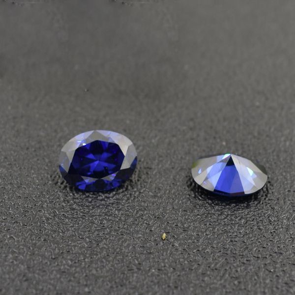 

good quality 3a blue corundum cz oval cut 8*10-14*20mm cubic zirconia synthetic loose gemstone for jewelry making 50pcs/lot factory direct, Black