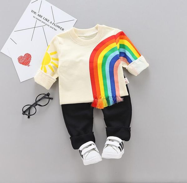 

2018new spring and autumn casual version of the 0-4 year old cartoon puppy cowboy three-piece children's clothing, White