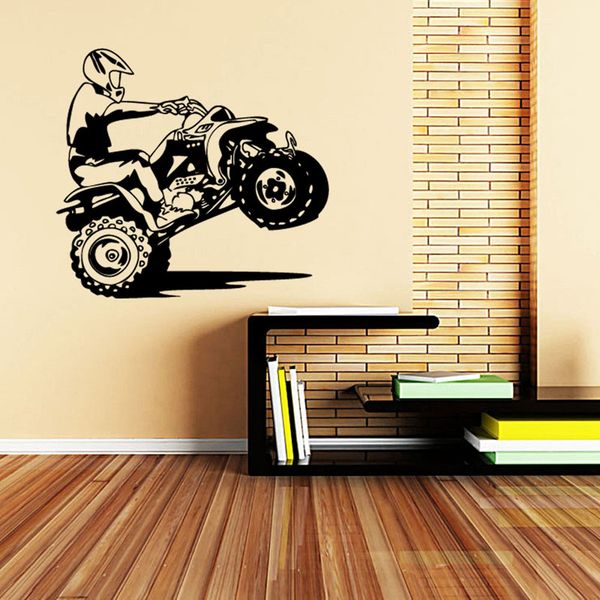 

new crazy motorcycle wall stickers decal sports wall decal mural for living room bedroom and festival home decoration