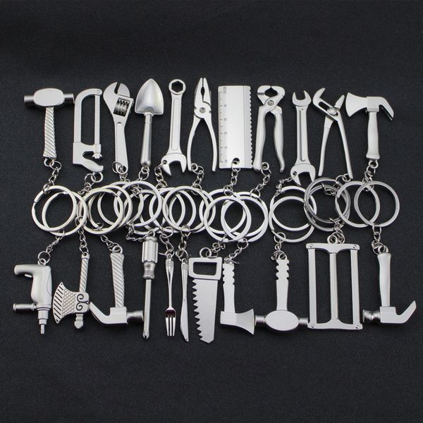 

Tool keychain panner hammer aw axe wrench electrodrill ci or alloy key chain gift key ring multi tyle