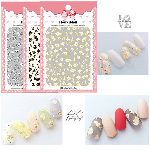 

nail art sticker decoration japanese sticker decals tips gold color nail design autumn rice chrysanthemum tips stickers for, Black