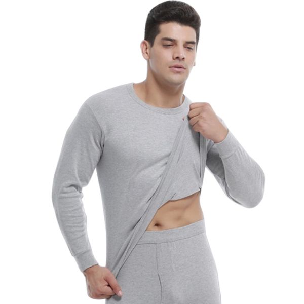 

2018 winter 2 pieces set men thermal underwear suit plus velvet thickening black thermal clothing man underwear set x3, Black;brown