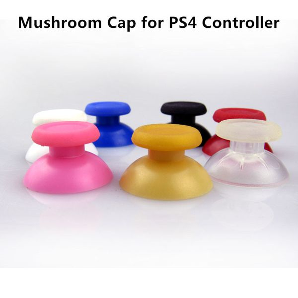 

Free shipping Plastic Mushroom Button Cap for PS4 Controller black, Red, Pink, Blue, Green, Gold, White, Crystal Color