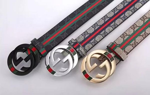 

The latest classic men's trouser belt fashionable and casual smooth buckles canvas belt of joker belt black buckle casual and joker fashion2