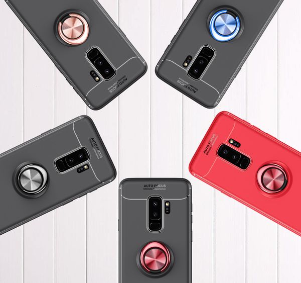 

2018 new arrival shockproff tpu+pc suitcase for iphone case car holder stand magnetic bracket phone case finger ring tpu case