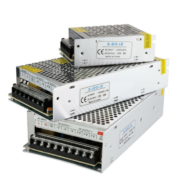 

2a 3a 5a 8a 15a 20a 30a led lighting transformers dc 12v power adapter led strip light power supply 60w 100w 120w 180w 250w 360w