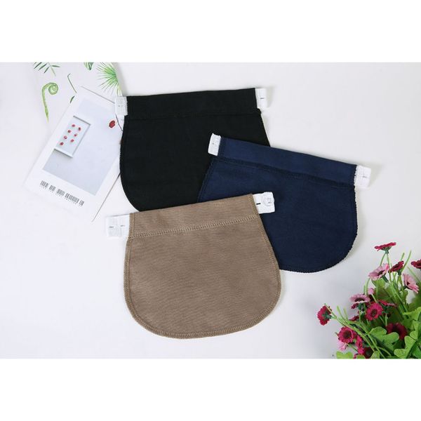 

1pcs adjustable elastic pants extended button cloth rubber band button maternity pregnancy waistband belt pants extender, White