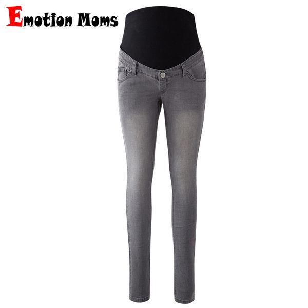 

emotion moms womens maternity jeans pants for pregnant women nursing trousers pregnancy overalls denim long prop belly legging, White