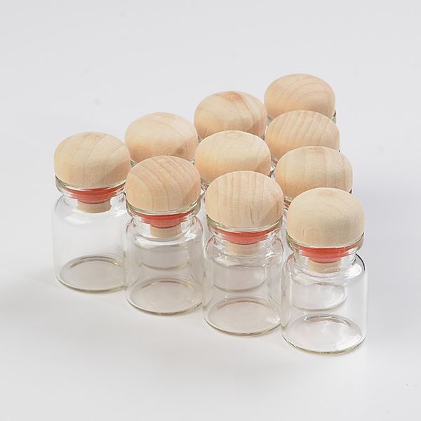 2019 5ml Glass Jars With Cork Wood Stopper Gift Bottles Jars Vials