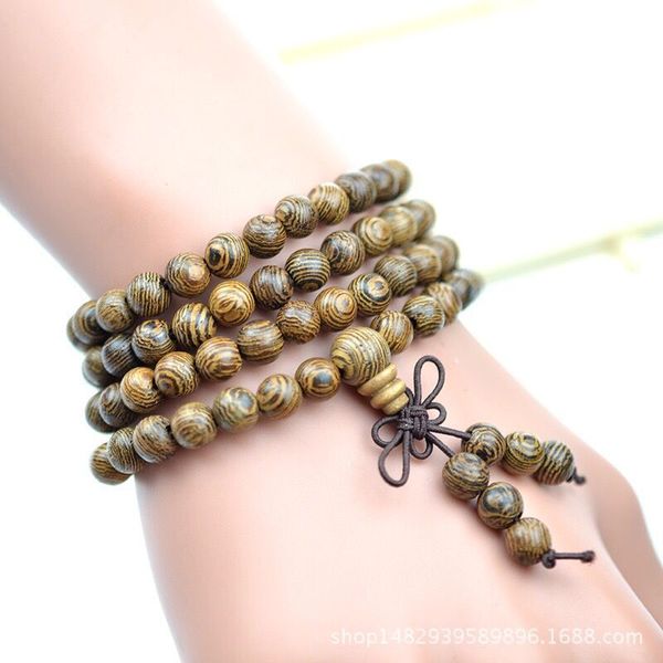 

natural wood bracelet beads108 pcs of beeswax yoga meditation bracelet charm yoga buddhist prayer beads tibetan mala, Golden;silver