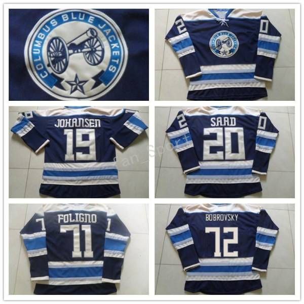 

Columbus Blue Jackets Ie Hockey Jerseys 20 Brandon Saad 19 Ryan Johansen 71 Nick Foligno 72 Sergei Bobrovsky Home Navy Blue Embroider Logos