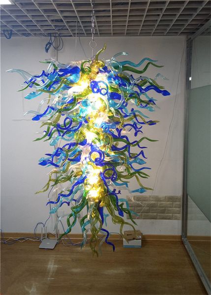 Lampade a sospensione a sospensione a LED con luci natalizie Decorazione domestica Lampadari fantasia in vetro soffiato contemporaneo fatto a mano