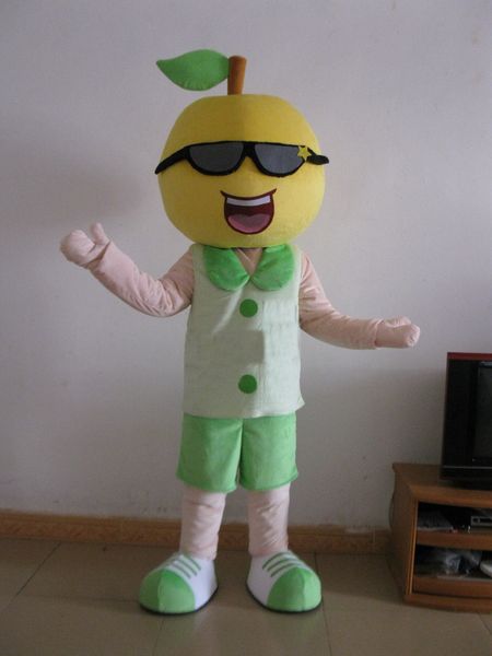 Costumi mascotte ragazzo limone Tema animato Uomo frutta limone Cospaly Personaggio mascotte dei cartoni animati Costume da festa di Carnevale di Halloween
