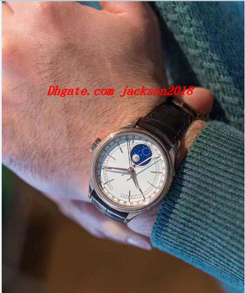 

Luxury Watches New 18k Gold White Dial 39mm Moon Phase Model Men's Watch M50525-0002 Automatic Fashion Men's Watch Wristwatch