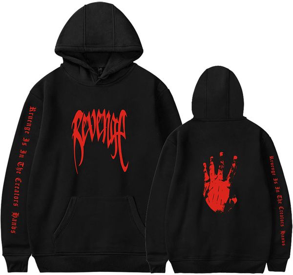 

cinpoo xxxtentacion casual hoodies men/women sweatshirts rapper hip hop hooded pullover clothes, Black