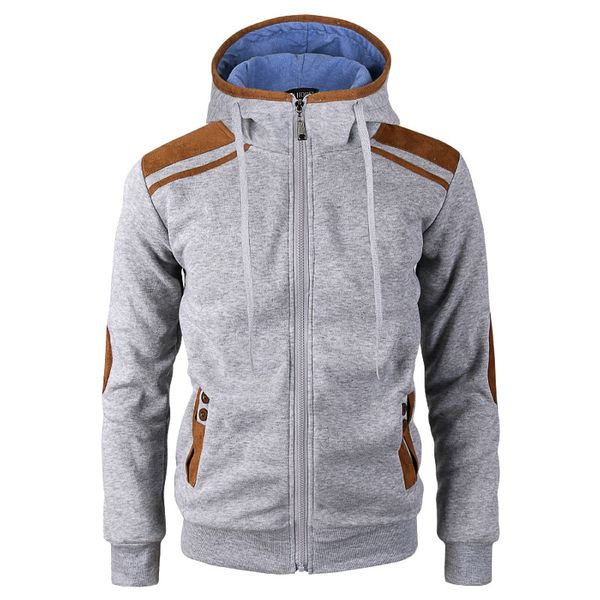 

2019 spring new mens hoodies sweatshirt fashion simple loose casual unique hooded patchwork streetwear tracksuits coat, Black