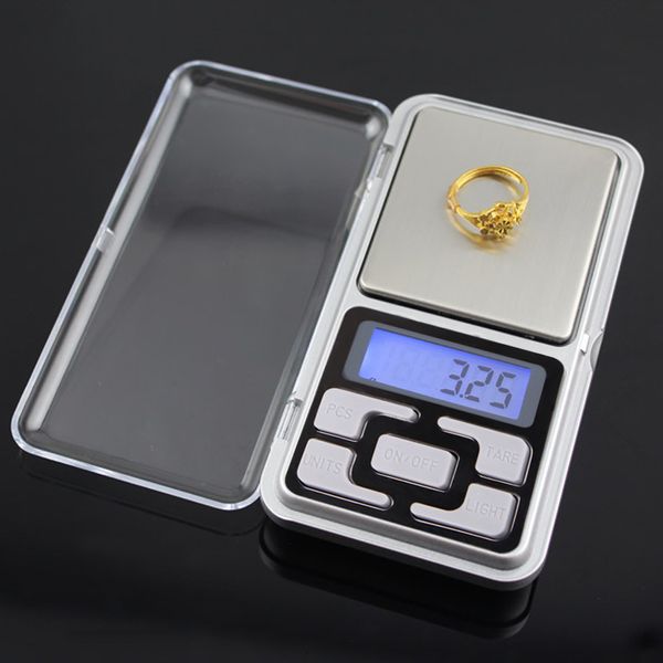 

200g x 0.01g 500g x 0.1g Digital Scales Mini Precision Jewelry Scale Backlight Weight Balance Gram Electronic Pocket Scale with Retail Box