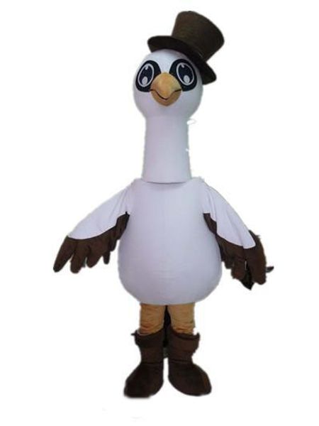 

2018 the head a beautiful egret mascot costume for to wear, Red;yellow