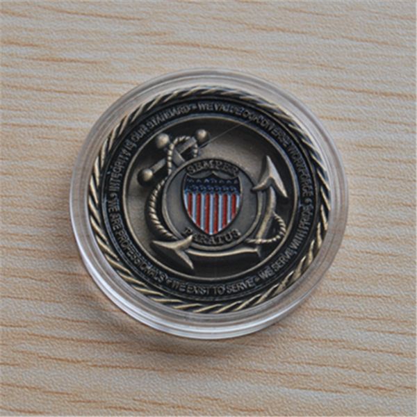 

worldwide,20pcs/lot u.s. coast guard / core values - uscg challenge coin