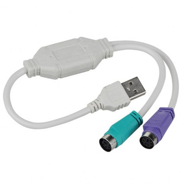 

10pcs/lot usb to ps/2 keyboard mouse converter usb a male to ps2 dual female adapter data extension splitter cable