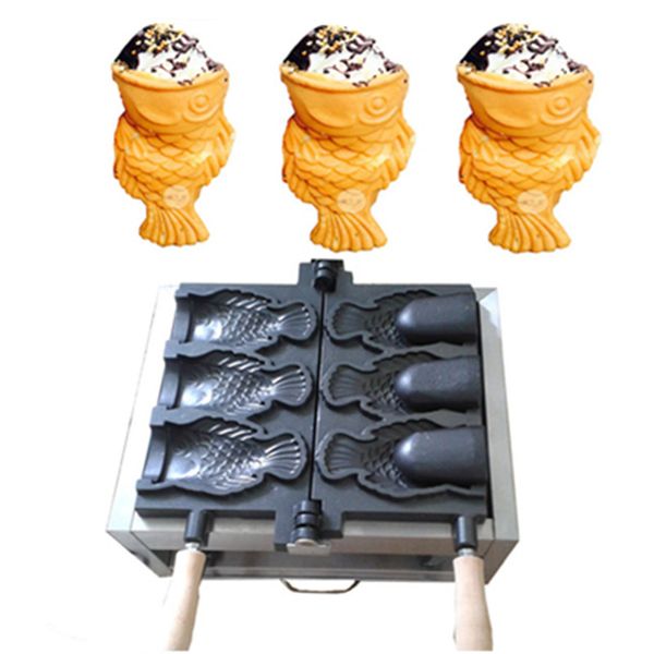 

New arrival 3 pc ice cream taiyaki maker machine fi h cone maker for ale