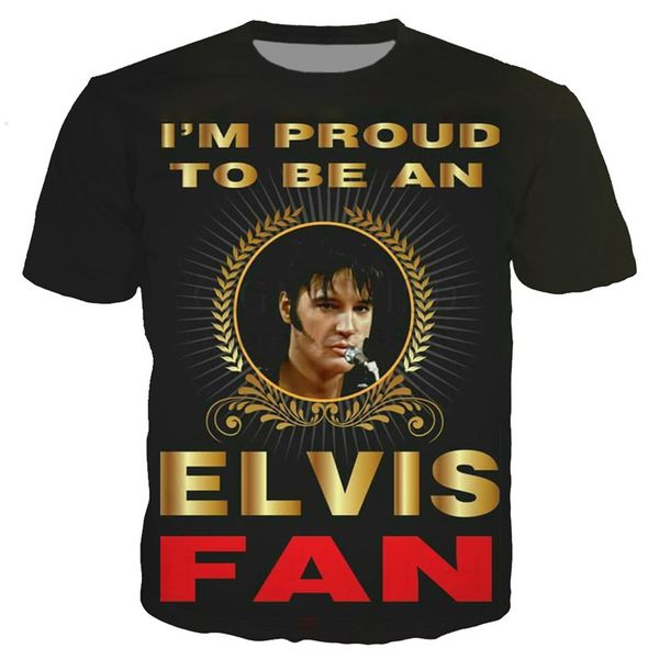 

рок-певец элвис пресли женщины мужчины новая мода лето унисекс смешно 3d печати crewneck повседневная футболка топы tee q10, White;black