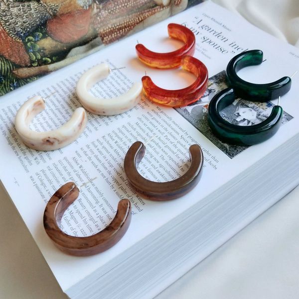 

vintage earrings for women cc drop earrings silver resin hanging female brincos fashion jewelry