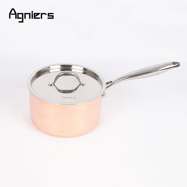 Satin Al Celik Kapakli 20cm Paslanmaz Celik Tencere Kapakli 5p Bakir Kapli Celik Sut Pan 151 96 Dhgate Com Da