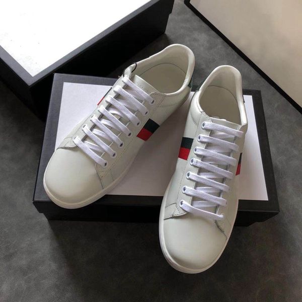 

genuine leather luxury shoe men casual shoes luxury brands designer sneakers lace-up running shoe women casual designer shoes new collection, Black