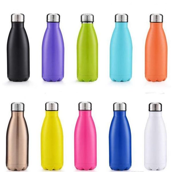 

500ml 17oz cola shaped bottle insulated double wall vacuum high-luminance water bottle creative thermos bottle coke cup