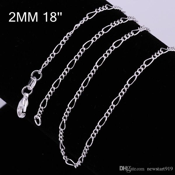 

925 sterling silver chain fine fashion silver jewelry chain 2mm 16-24inch chains