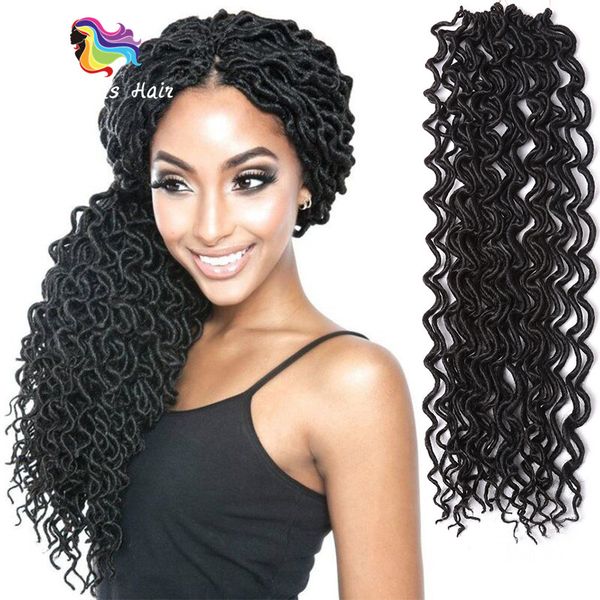 2020 New Hairstyle Wavy Faux Loc Curly Braiding Hair Extensions