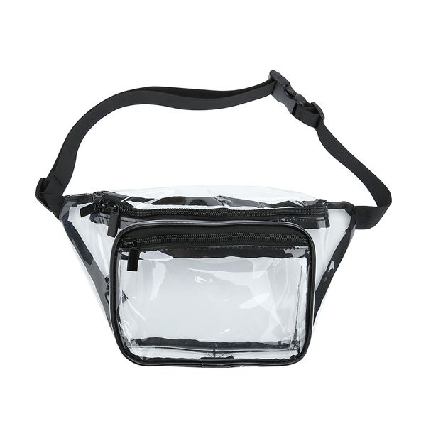 

clear pvc transparent fanny pack sturdy pvc waist bag available for custom