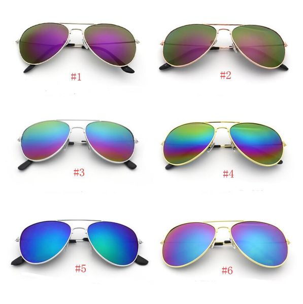 

mens sunglasses colorful mirror pilot sun eyeglasses uv400 lenses wholesale sunglasses goggle adumbral glasses 50 pcs, White;black